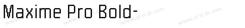 Maxime Pro Bold字体转换